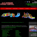 Screen shot of the a1 Bounce website.