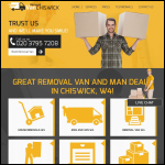 Screen shot of the Removal Van Chiswick Ltd website.