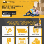 Screen shot of the Removal Van Putney Ltd website.
