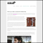 Screen shot of the Locksmiths of Enfield website.