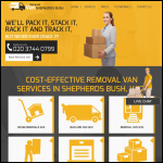 Screen shot of the Removal Van Shepherds Bush Ltd website.