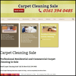 Screen shot of the Carpet Cleaning Sale website.