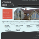 Screen shot of the Capital Roofing Services website.