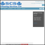Screen shot of the SCS Cleaning Services Ltd website.