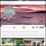 Screen shot of the Cosy Retreats website.