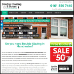 Screen shot of the Double Glazing & Doors Manchester website.