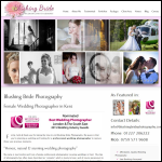 Screen shot of the Blushing Bride Photography website.
