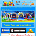 Screen shot of the Bouncemania Inflatables website.