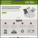 Screen shot of the Surrey Shredding website.