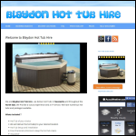 Screen shot of the Blaydon Hot Tub Hire website.