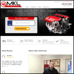 Screen shot of the Mkl Motors website.