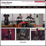 Screen shot of the Dark Fashion Clothing website.