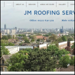 Screen shot of the JM Roofing Services website.