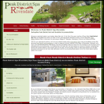 Screen shot of the Peak District Spa website.