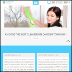 Screen shot of the Camden Town Cleaners Ltd website.