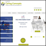Screen shot of the LWDP Caring Concepts website.