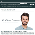 Screen shot of the Liverpool Skin Clinic and Hair Transplant Centre website.