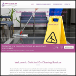 Screen shot of the Switched On Cleaning Services website.