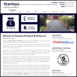 Screen shot of the Stanleys Roofing & Building Ltd website.
