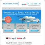Screen shot of the South Hams Aerials website.