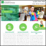 Screen shot of the Carpet Cleaners Hampstead Ltd website.