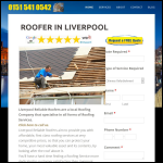 Screen shot of the Liverpool Reliable Roofers website.
