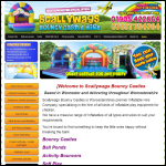 Screen shot of the Scallywags bouncy castle hire website.