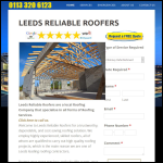Screen shot of the Leeds Reliable Roofers website.
