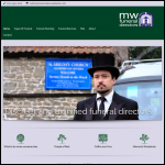Screen shot of the MW Funeral Directors website.