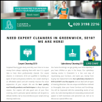 Screen shot of the Cleaner Greenwich Ltd website.