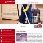 Screen shot of the Hampstead Cleaners Ltd website.