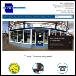Screen shot of the CPW Locksmiths website.