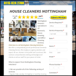 Screen shot of the Nottingham Cleaning solutions website.