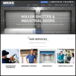 Screen shot of the Wilks Doors Ltd website.
