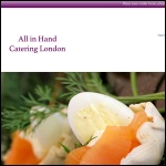Screen shot of the All in Hand Catering website.
