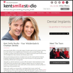 Screen shot of the Kent Smile Studio website.