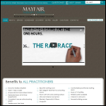 Screen shot of the Mayfair Therapy Centre website.