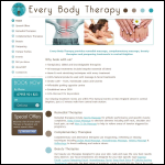 Screen shot of the Every Body Therapy website.