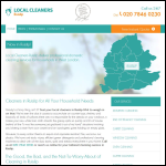 Screen shot of the Local Cleaners Ruislip website.