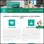 Screen shot of the Cleaner Battersea Ltd website.