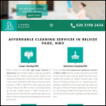 Screen shot of the Cleaner Belsize Park Ltd website.