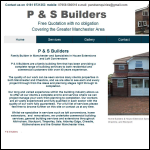 Screen shot of the P & S Builders website.