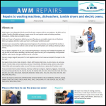 Screen shot of the Automatic Washing Machine Repairs website.