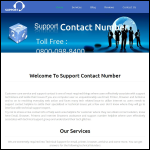 Screen shot of the Support Contact Number UK website.