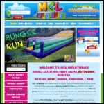 Screen shot of the Mcl Inflatables website.