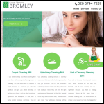 Screen shot of the Carpet Cleaners Bromley Ltd website.