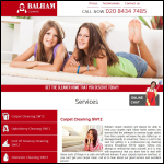 Screen shot of the Balham Cleaners Ltd website.