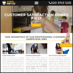 Screen shot of the Cleaners Hampstead Ltd website.