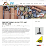 Screen shot of the CWS Plumbing & Heating website.