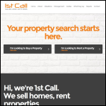 Screen shot of the 1st Call Sales & Lettings website.